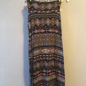 Tribal print maxi skirt